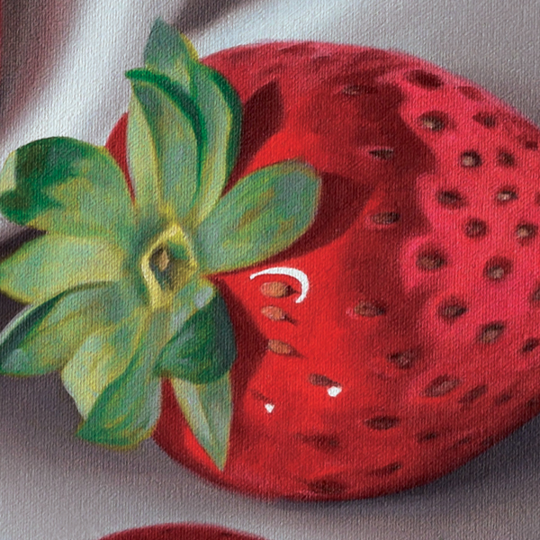 Strawberries on Linen oil painting