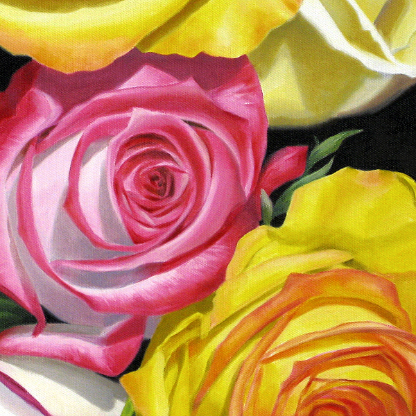 Mixed Roses oil painting