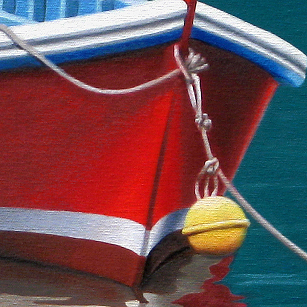 Red Boat oil painting