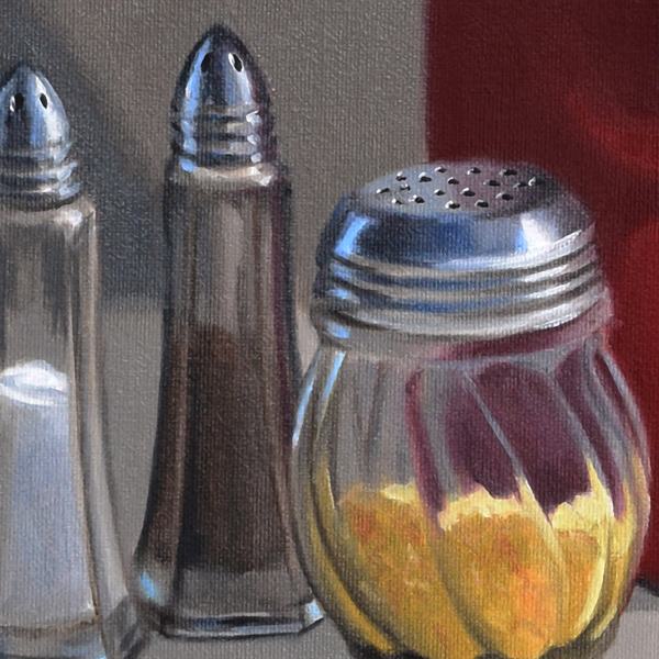 Diner Coffee oil painting