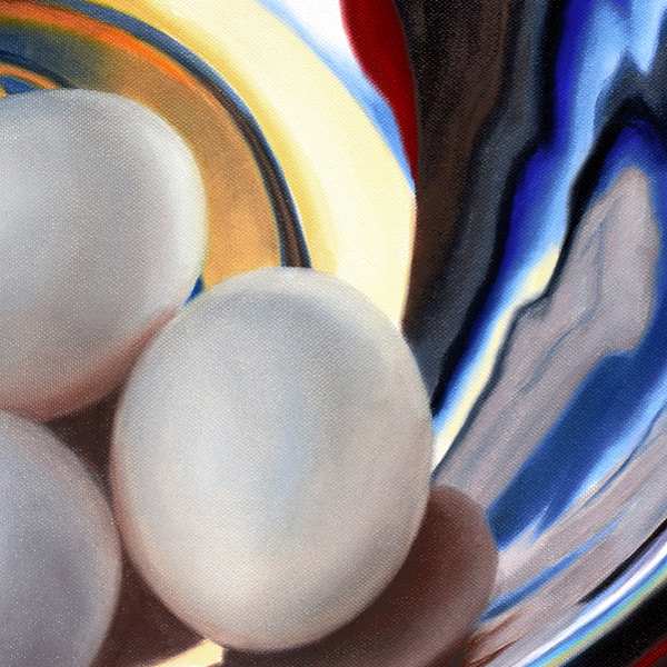 Eggs in Silver Bowl