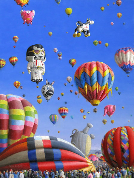 hot air balloon painting