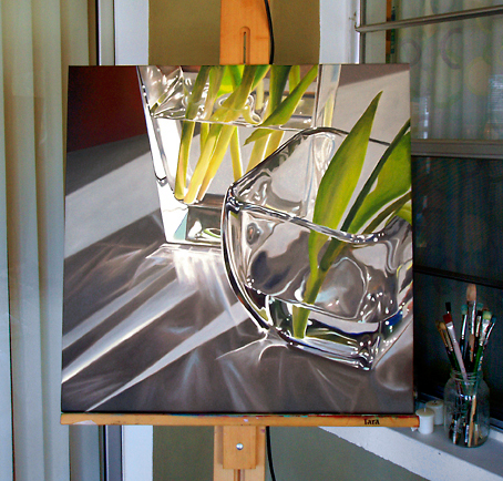 glass vases painting