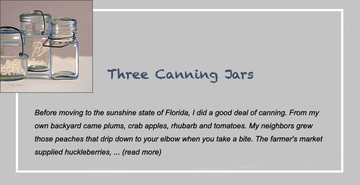three canning jars
