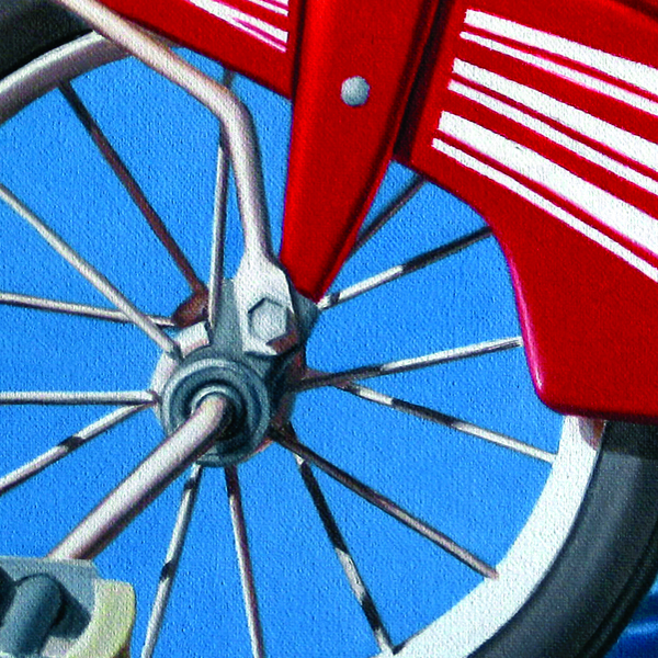Retro Bicycle on Blue