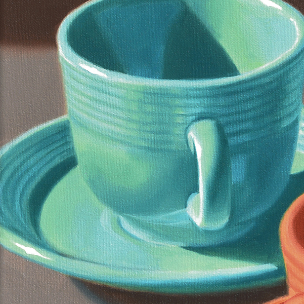 Fiesta Cups and Saucers oil painting